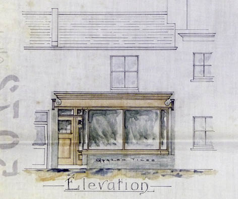 Detail showing large Window Panes installed at No. 4, 1902. Image courtesy of East Sussex Record Office